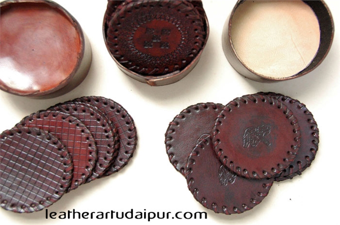 Leather Tea Coaster : Leather Tea Coaster